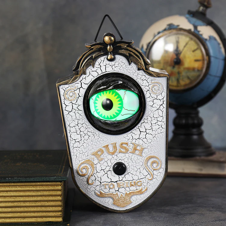 AQA™-Spooky Cyclops Doorbell: One-Eyed Monster for a Halloween Fright