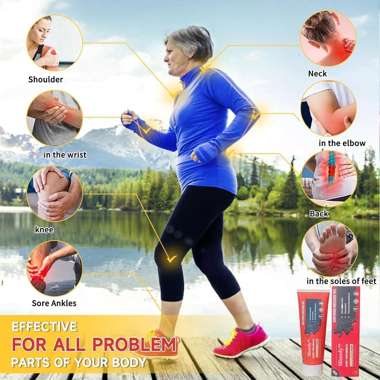 Slimoly™ Plant-Based Massage Cream – Fast Joint & Muscle Pain Relief for Knees, Back, Neck, and More
