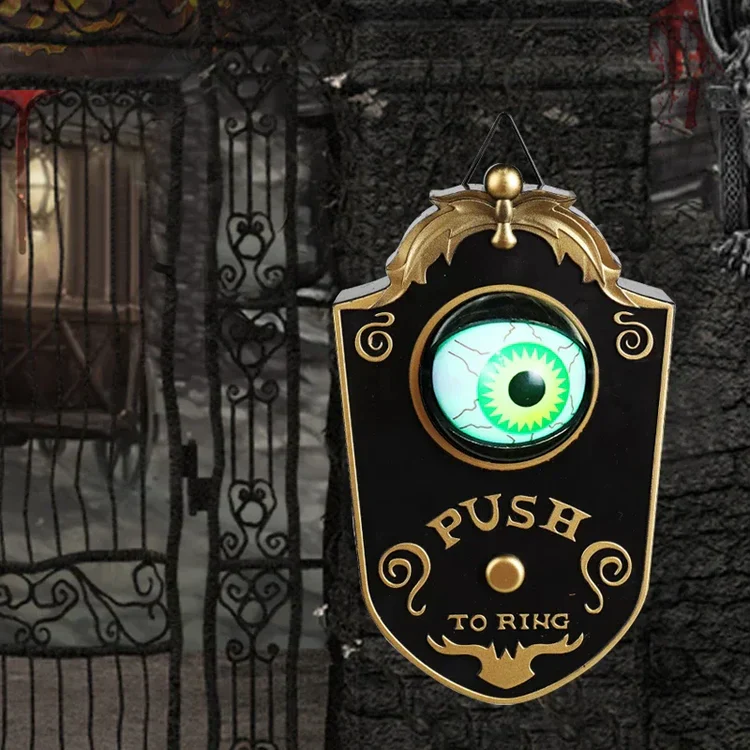 AQA™-Spooky Cyclops Doorbell: One-Eyed Monster for a Halloween Fright