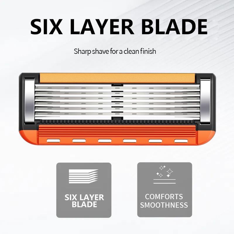 QIAWI™ 48-Piece Men's Razor Blade Set: Free Handle + Ultra Sharp Steel for Smooth Shaving