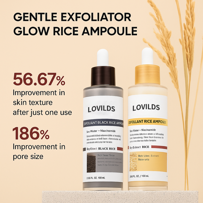 🔥 "Gentle Exfoliator Glow Rice Ampoule – Fits All Skin Types, Boosts Radiance"