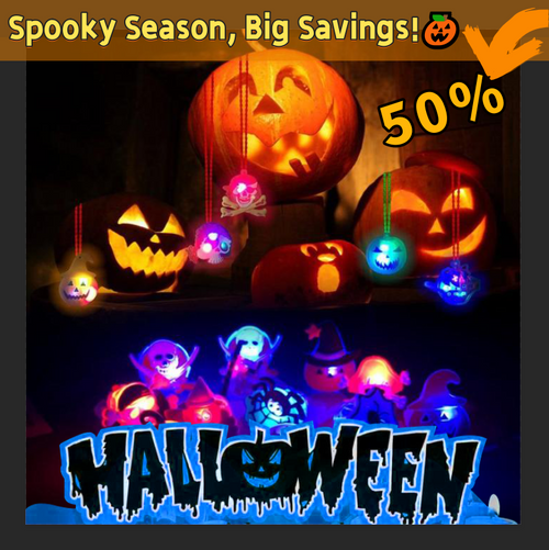 đ Limited-Time Discount | Slimoly⢠LED Halloween & Christmas Flash Rings