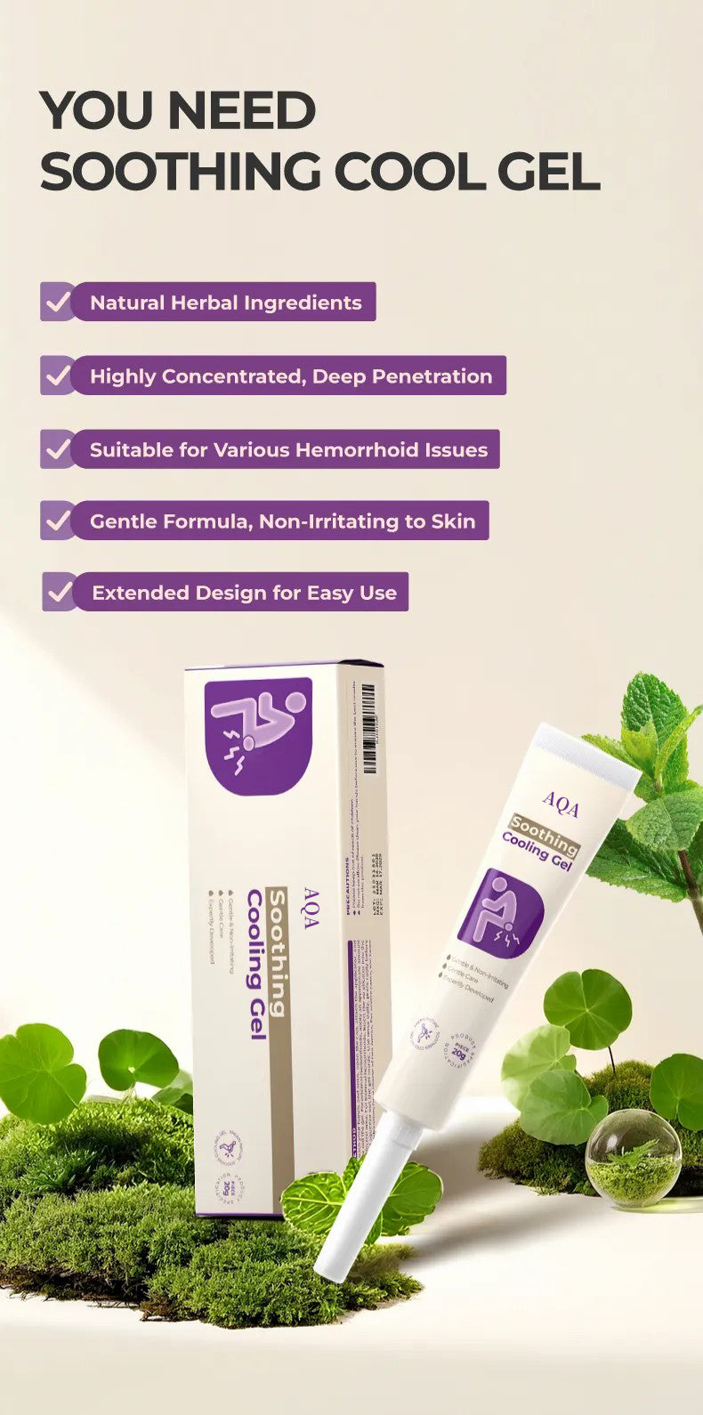 🔥🔥🔥Final 2 hours 60% OFF:AQA™ Hemorrhoid Refreshing Soothing Gel