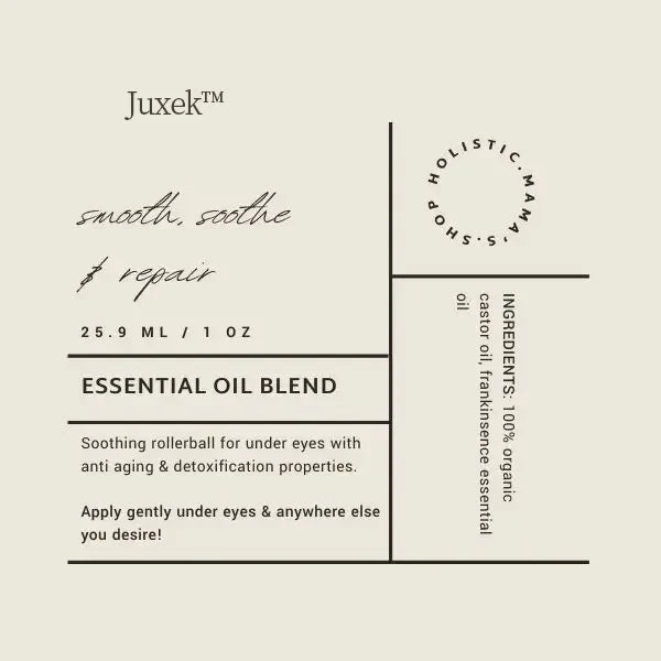 Juxek™ Essential Oil Eye Roller – Natural Under Eye Treatment for Puffiness, Dark Circles & Fine Lines