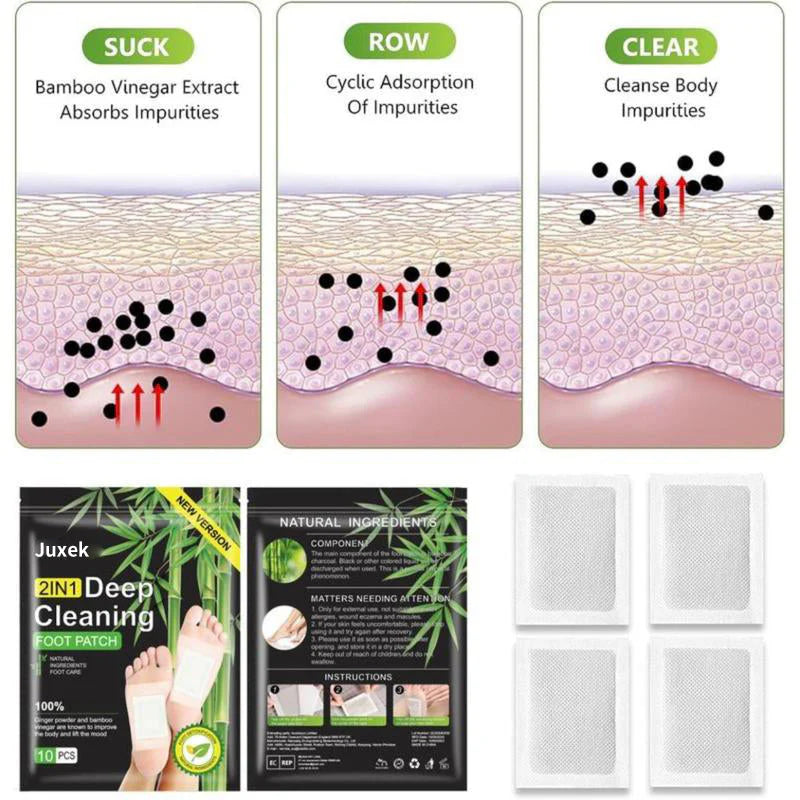 đ Juxek⢠Foot Detox Patches-Relax ⢠Detox ⢠Sleep Better