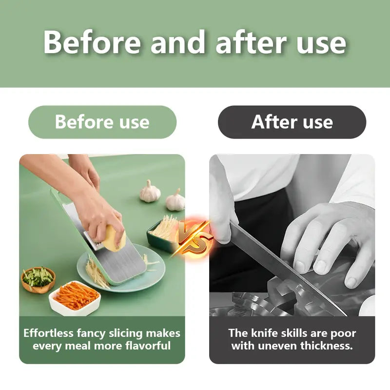 QIAWI Kitchen-Ready 5-in-1 Slicer – Slice Carrots, Cabbage, Cucumbers & More