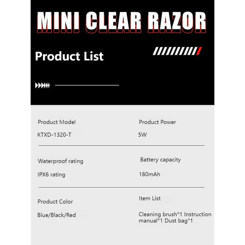 Men’s Portable Electric Shaver (Upgraded) – Transparent Design, Dual Motor, Twin-Blade Set