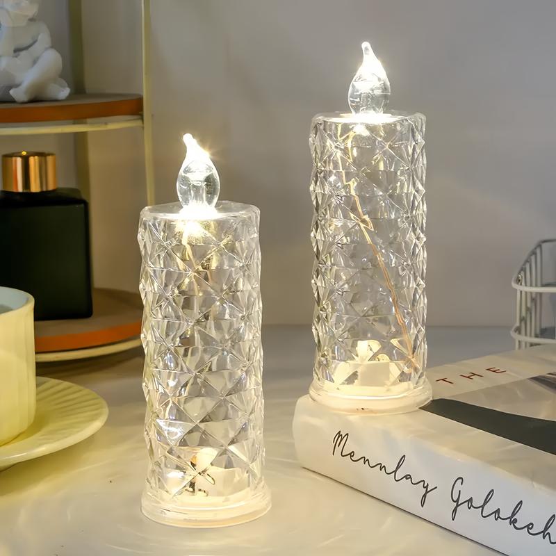AQA™ Crystal LED Candle Set – Warm Flickering Glow for Date Nights, Parties & Home Decor