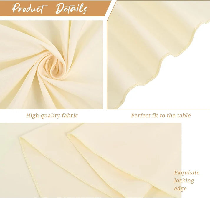 Premium Gathering Tablecloth-🎁5 Pack Round Tablecloth Polyester Table Cloth 108 inch