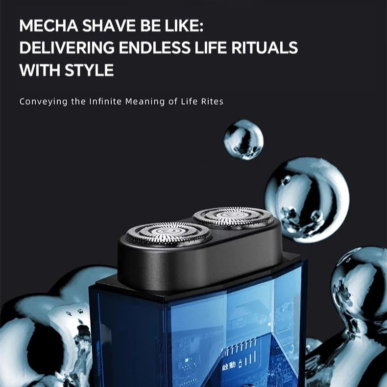 Men’s Portable Electric Shaver (Upgraded) – Transparent Design, Dual Motor, Twin-Blade Set