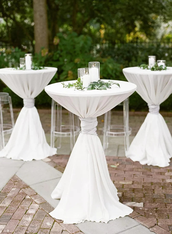 Premium Gathering Tablecloth-🎁5 Pack Round Tablecloth Polyester Table Cloth 108 inch