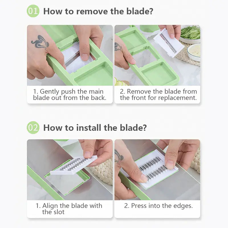 QIAWI Kitchen-Ready 5-in-1 Slicer – Slice Carrots, Cabbage, Cucumbers & More