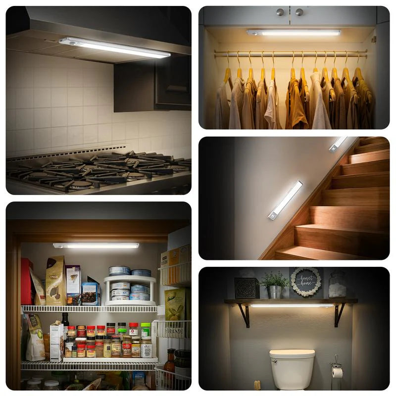 QIAWI™ Under Cabinet Lightsm,76LED Motion Sensor Night Light Indoor