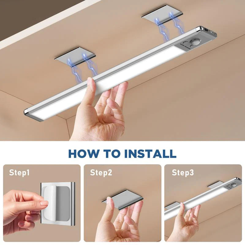 QIAWI™ Under Cabinet Lightsm,76LED Motion Sensor Night Light Indoor