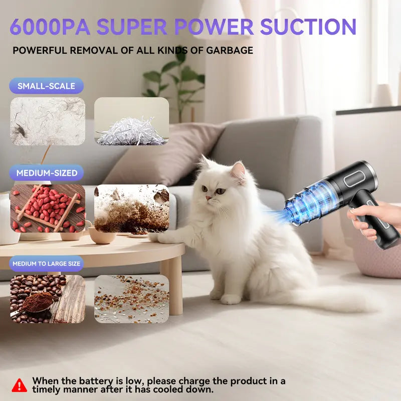 🚀3-in-1 High-Power Handheld Vacuum – For Car, Home & Pets! 50% OFF NOW!