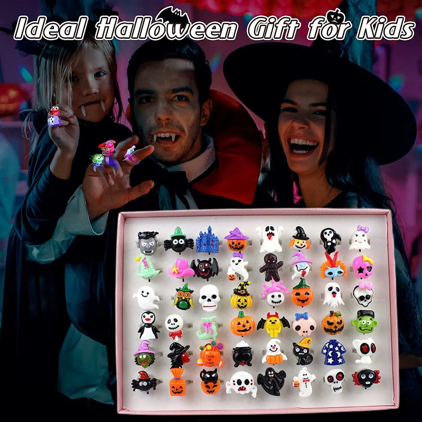 đ Limited-Time Discount | Slimoly⢠LED Halloween & Christmas Flash Rings