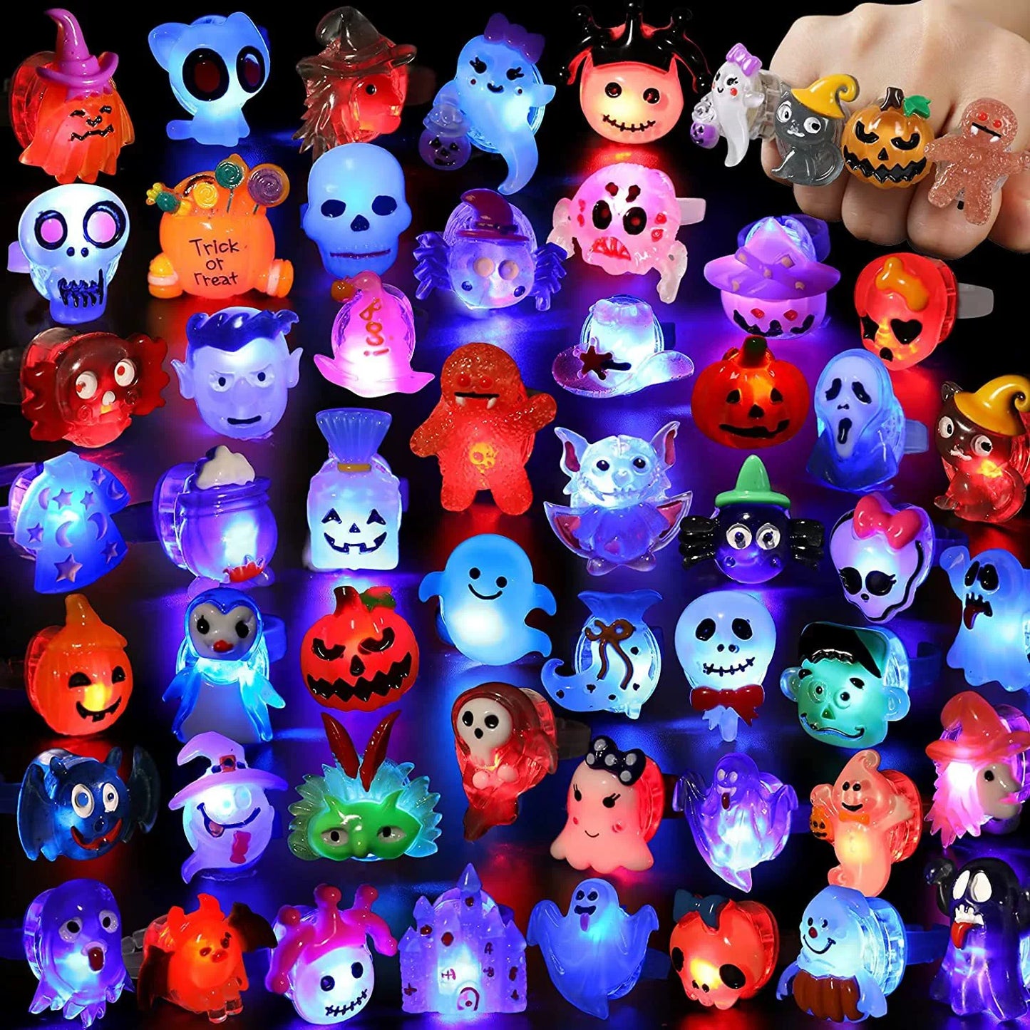 đ Limited-Time Discount | Slimoly⢠LED Halloween & Christmas Flash Rings