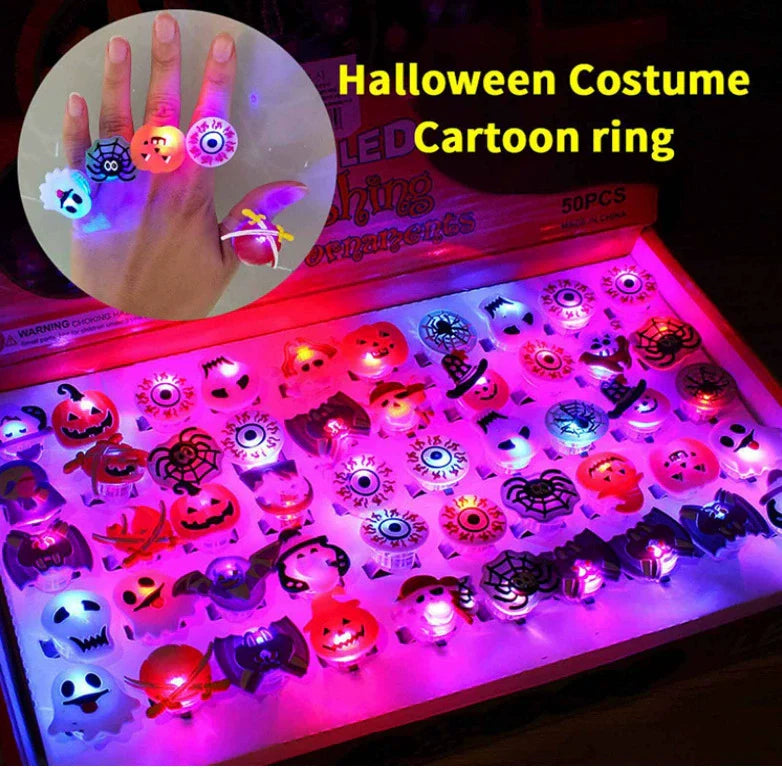đ Limited-Time Discount | Slimoly⢠LED Halloween & Christmas Flash Rings