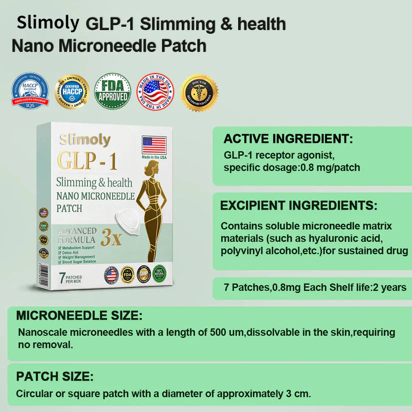 Last Day 60% OFF 🔥 Slimoly® Nano Microneedle Patch: Pain-Free, 24/7 Sugar Control!