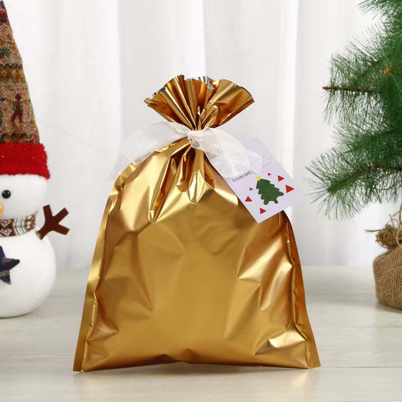 ๐Xmas Drawstring Bags Set (L/S) - Santa/Snowflake, Durable for Gifts/Treats/Decor