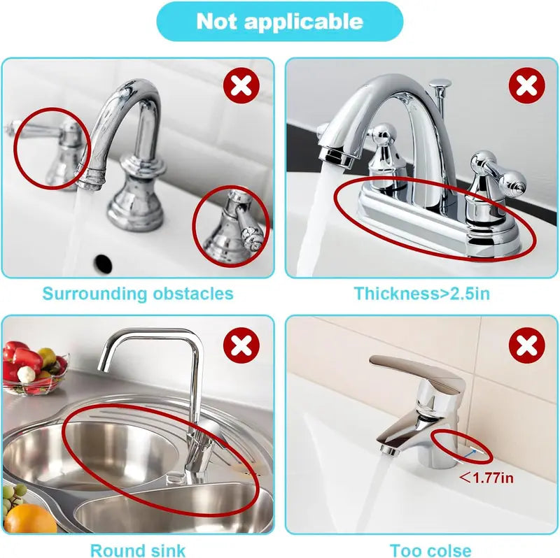 AQA Foldable Faucet Splash Guard with Drainage – Easy to Use & Reusable