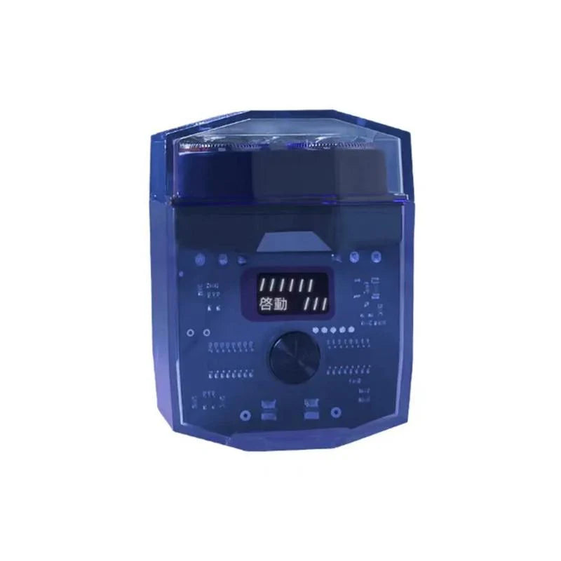 Men’s Portable Electric Shaver (Upgraded) – Transparent Design, Dual Motor, Twin-Blade Set