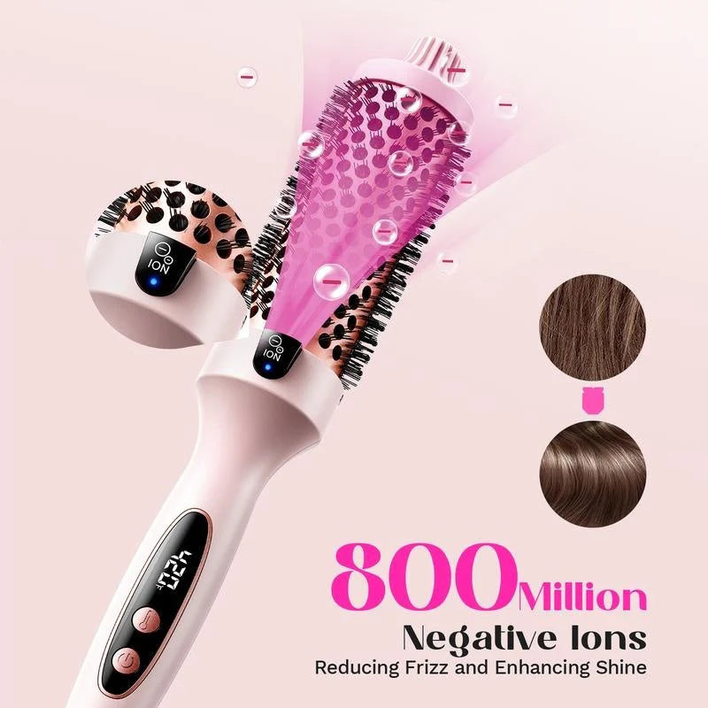 QIAWI™ Fast Heating Ionic Curling Iron Brush 1.5 Inch