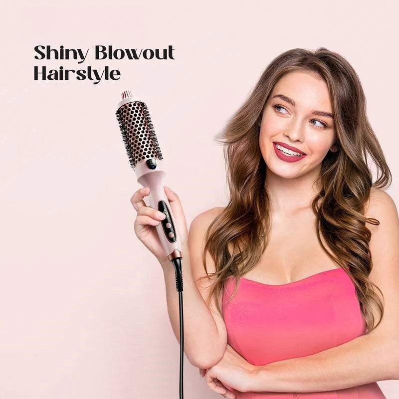 QIAWI™ Fast Heating Ionic Curling Iron Brush 1.5 Inch