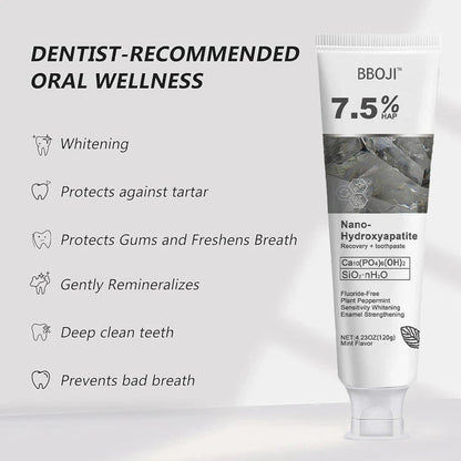 🎁 BBOJI™ Fluoride-Free Hydroxyapatite Toothpaste  💎 Naturally Brighter Smiles