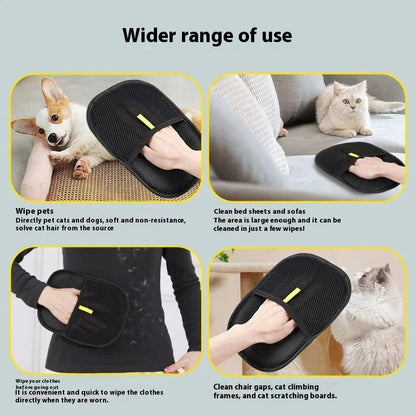 🔥Electrostatic Pet Hair Removal Grooming Gloves
