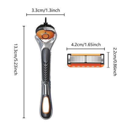 QIAWI™  48-Piece Men's Razor Blade Set: Free Handle + Ultra Sharp Steel for Smooth Shaving
