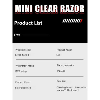 Men’s Portable Electric Shaver (Upgraded) – Transparent Design, Dual Motor, Twin-Blade Set