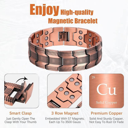 DIYSTAR™ Copper magnetic bracelet——Relieve fatigue and promote blood circulation✨