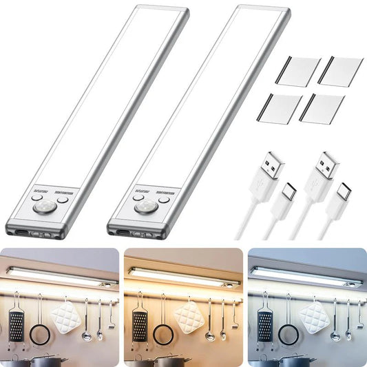 QIAWI™ Under Cabinet Lightsm,76LED Motion Sensor Night Light Indoor