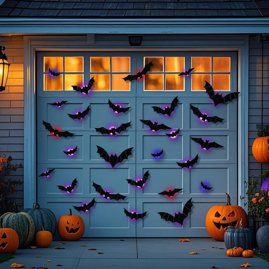 3D Bats Light Decorations Spooky Ornaments for Festival Halloween