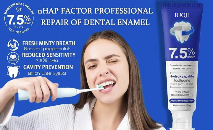 BBOJI™ 7.5% Hydroxyapatite Toothpaste – Enamel Repair & Whitening